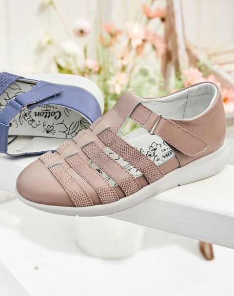 Cotton Traders Shoes Lightweight Leather Adjustable Shoes Nude Women Elegant