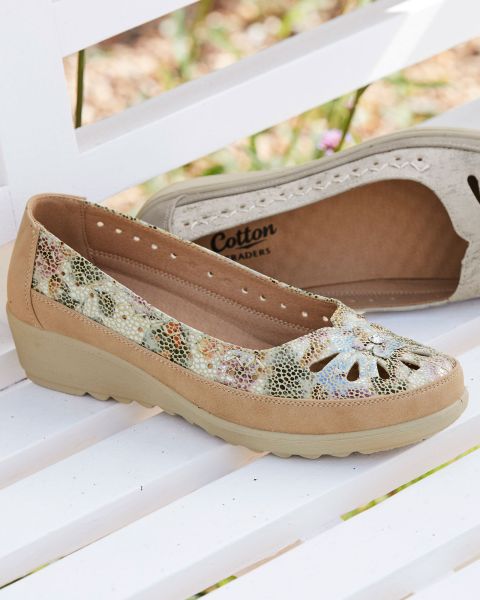 Cotton Traders Flexisole Slip-On Flower Shoes Shoes Affordable Women
