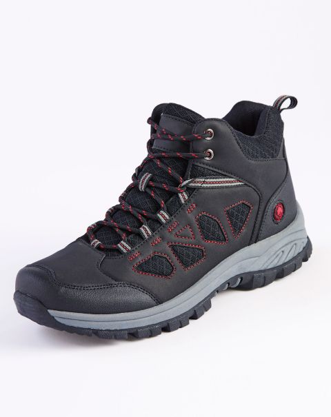 Walking Shoes Air-Tech Mesh Cut Out Walking Boots Discount Cotton Traders Women Black