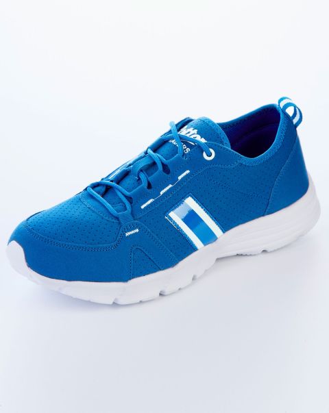 Bright Blue Unbelievably Lightweight Shoes Women Trainers Cotton Traders Rebate