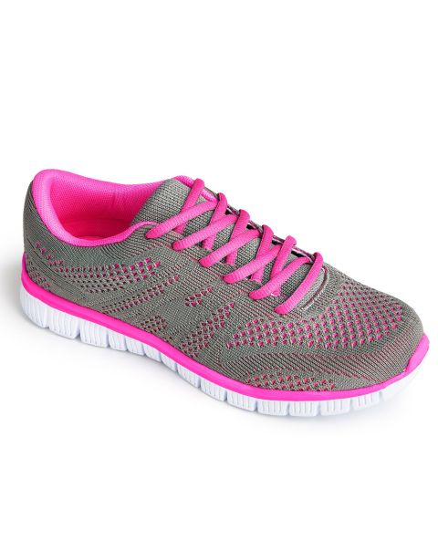 Grey Trainers Women's Lightweight Flexi-Comfort Trainers Women Closeout Cotton Traders
