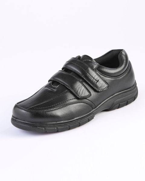 Low Cost Black Classic Double Strap Adjustable Shoes Men Cotton Traders Shoes