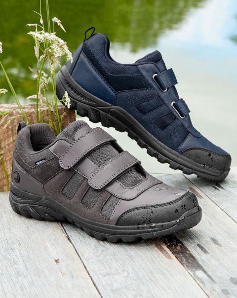 Cotton Traders Classic Shoes Men Waterproof Adjustable Walking Shoes Grey