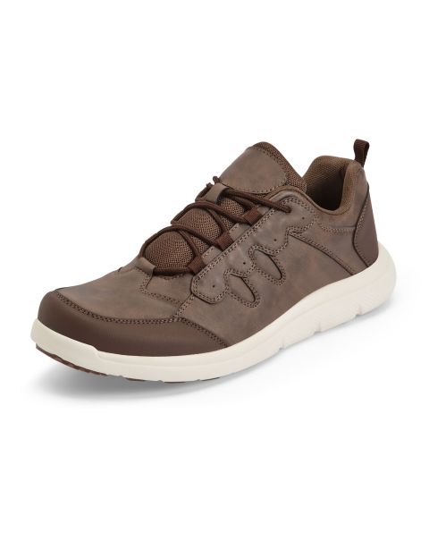 Reduced To Clear Brown Cotton Traders Men Comfort Lace-Up Shoes Shoes