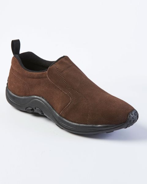 Shoes Hazelnut Men's Comfort Fit Suede Slip Ons Cotton Traders Men Comfortable