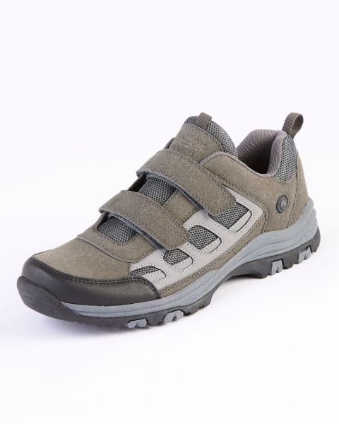 Men Cotton Traders Storm Grey Explorer Adjustable Walking Shoes Introductory Offer Shoes