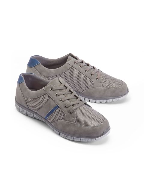 Lightweight Lace-Up Trainers Grey Cotton Traders Trainers Tailored Men