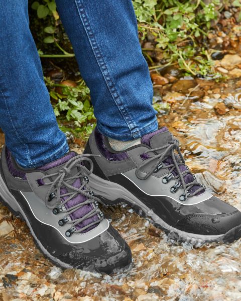 Cotton Traders Men Manifest Adventurer Waterproof Walking Shoes Blackcurrant Shoes
