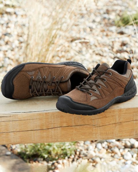 Tan Men Trail Walking Shoes Elevate Cotton Traders Shoes