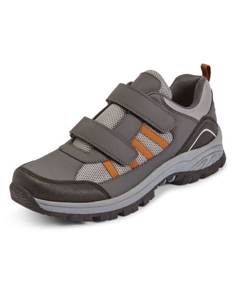 Grey Trekker Adjustable Walking Shoes Men Cotton Traders Shoes Uncompromising