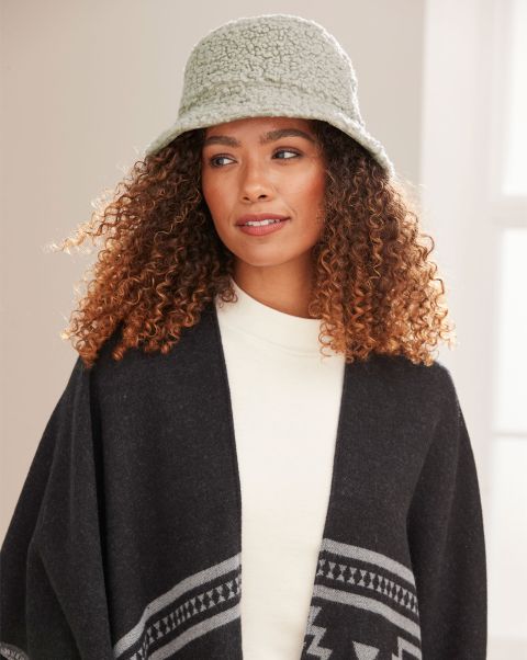 2024 Grey Women Hats, Scarves & Gloves Reversible Borg Bucket Hat Cotton Traders