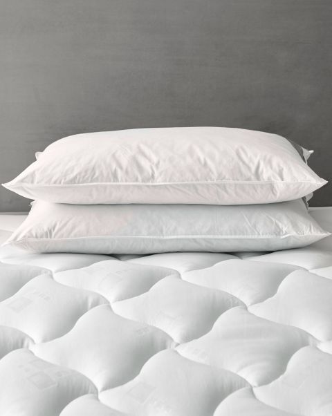 Pair Of Duck Feather And Down Pillows Duvets Pillows & Protectors White Home Cotton Traders Massive Discount