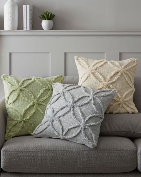 Tufted Cushion Grey Cotton Traders Cushions Home Popular