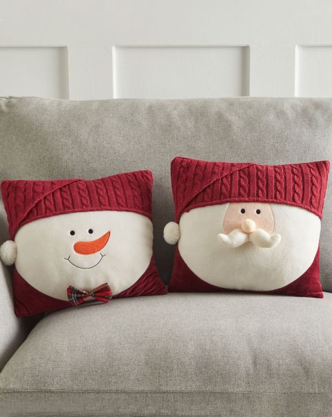 Soft Furnishings Home Superior Cotton Traders Santa Christmas 3D Cushion