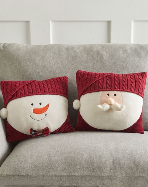 Clean Christmas 3D Cushion Snowman Soft Furnishings Home Cotton Traders