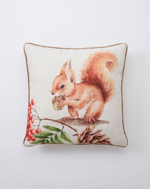 Soft Furnishings Cotton Traders Multi Natural Squirrel Cushion Home Proven