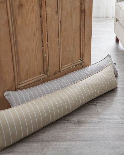 Soft Furnishings Home Trendy Grey Cotton Traders Pinstripe Draught Excluder