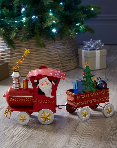 Home Pioneering Multi Cotton Traders Santa All Aboard Express Home Décor