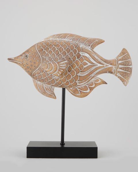 Natural Carved Fish Home Cotton Traders Fast Home Décor