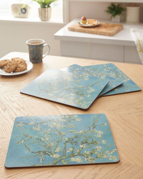 Set Of 4 Placemats Almond Blossom Tableware Home Reliable Cotton Traders