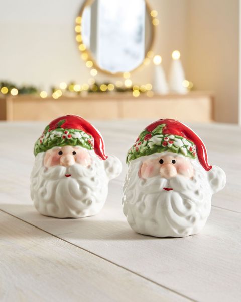 Red Cotton Traders Elevate Santa Salt & Pepper Shaker Home Accessories