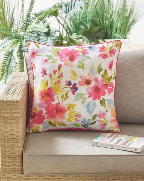 Home Cutting-Edge Accessories Floral Cotton Traders Showerproof Cushion